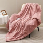 Dowin Pink Heated Blanket Electric Waffle Fleece Throw, 06 -. Fixed Price $48.14.