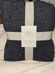 Threshold Marled Knitted Throw Blanket Gray/blue- 50IN X 60IN Machine Washable. Fixed Price $20.40.