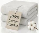 Jmr 100% Cotton Waffle Blanket Twin Size - Lightweight Weave Throw For.... Fixed Price $40.70.