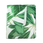 Northlight 50" X 60" White And Green Tropical Leaves Plush Fleece Throw Blanket. Fixed Price $44.09.
