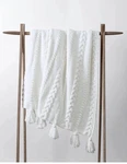 Authentic Sunday Citizen Braided Pom Soft Throw Blanket Off White Msrp $170. Fixed Price $129.99.