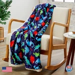 Elegant Comfort Reversible Printed Sherpa Throw All-season Blanket-. Fixed Price $32.18.