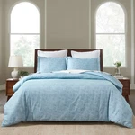 Melange Flannel Cotton Two-toned Brushed Duvet Cover & Pillow Sham Set. Fixed Price $106.00.
