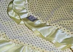 8N !wow! Ln Trend Lab Polka Dot Plush Velour Ruffle Satin Crib Baby Blanket. Fixed Price $104.00.