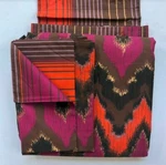 Idea Nuova Republic Twin 2PC Duvet Cover Set, Raspberry / Brown Orange Multi. Fixed Price $29.99.