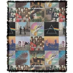 Pink Floyd Blanket, 50"X60" Album Covers Grid Pattern Woven Cotton Blend Throw. Fixed Price $54.99.