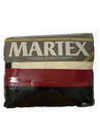 Vtg New Martex Trio Neutral 2 Pc Twin Fitted & Flat Bed Sheets Black Red Tan. Fixed Price $18.99.