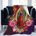 Catholic Gifts Throw Blanket Ultra-soft Micro Fleece Our Lady Virgin Mary .... Fixed Price $45.35.