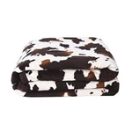Shop Lc Delivering Joy Homesmart Brown Cow Print Fleece Blanket. Fixed Price $29.99.
