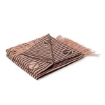 Victoria's Secret Tan Toasted Sugar Jaquard Fringe Throw Blanket 50" X 60" New. Fixed Price $20.00.
