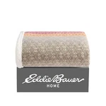 Eddie Bauer Fair Isle Fleece Soft Brown Throw BLANKET-50X70. Fixed Price $34.99.