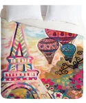 Deny Designs Natasha Wescoat Hot Air Balloons Sur Paris Duvet Cover Queen Sz New. Fixed Price $75.00.