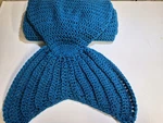 Blue Mermaid Tail Blanket Child Size Fits Up To 10 Years Old Throw. Fixed Price $49.99.