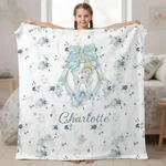 Disney Cute Personalized Cinderella Fleece Blanket. Fixed Price $40.00.