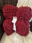 Pottery Barn Red Plush Colossal Cozy Throw Blanket Christmas Chenille Sooooft. Fixed Price $118.78.