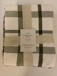 Full/queen Brushed Cotton Blanket Green Plaid - Threshold. Fixed Price $16.14.