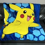 Pokemon Pikachu Pokeball Blanket 2016 Soft Fleece Throw Double Sided 43X57. Fixed Price $20.00.