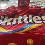Snuggie Skittles Wearable Fleece Blanket With Sleeves 71" X 54". Fixed Price $9.00.