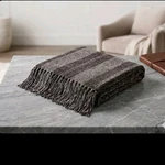 Rare Nwt Restoration Hardware Chenille Fringe Throw Blanket 52X72. Fixed Price $149.00.
