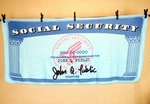 Novelty Fleece Blanket, Social Security Card, "john Q Public", 34" X 68", #L8320. Fixed Price $8.95.