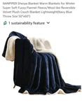 Nanpiper Sherpa Blanket, Black 50 60 Velvet Plush Throw, Super Soft Fleece"new". Fixed Price $19.87.
