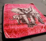Hiyoko Lion/elephant 2PLY Animal Blanket, 90" 75", Full Queen Bed Throw. Fixed Price $15.00.