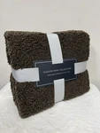 Hudson Park Collection Teddy Faux Fur Throw 50" 70" Brown. Fixed Price $39.99.