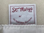 St Marys Ivory Cream Pure Wool Blanket Twin 70X88 855. Fixed Price $85.00.