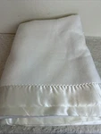 Fieldcrest Touch Class Ivory Soft Cozy Satin Trim 64 X 84 Twin Blanket New. Fixed Price $49.99.