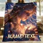 1PC Customizable Anime Fairy Design Flannel Throw Blanket - Preppy Style, Tear. Fixed Price $12.99.
