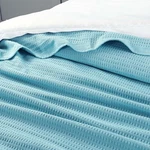 100% Cotton Blanket, King Size, Caribbean Blue, Soft Lightweight 108 X 90 Inches. Fixed Price $32.00.
