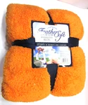 New Casual Living Plush Feather Soft Throw Oversized 60X70 Warm Orange Blanket. Fixed Price $30.00.