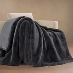 Frye Luxe Faux Fur Luxury Throw, Reversible 60" 70" Gray 1796169 Silky Soft. Fixed Price $149.95.
