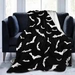Bats Halloween Goth Fleece Flannel Throw Warm Lightweight Blankets Fo.... Fixed Price $28.20.