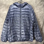 Uniqlo Ultra Light Down Hooded Puffer Jacket Mens Xl Navy Blue Quilted Nano. Fixed Price $29.99.