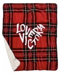 Victorias Secret Christmas Sherpa Blanket Large Plaid Limited Edition. Fixed Price $69.06.