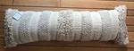 Saro Lifestyle Fringe Stripe Throw Pillow With Down Filling 12" X 40" Natural. Fixed Price $49.99.
