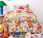 Kip & Rainbow Brite Single Quilt Cover + Pillowcase Set Organic Cotton New. Fixed Price $250.57.