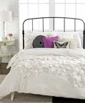 Idea Nuova Republic Sculpted Mums Twin Size 2 Piece Duvet Cover Set, Ivory. Fixed Price $32.99.