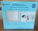 Altavida Machine Washable Cooling Weighted Blanket Gray 12 Lbs. Reduces Stress. Fixed Price $74.99.