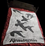 Remington Gun Company Flying Ducks Throw Blanket 60X74. Fixed Price $49.95.