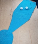 48" Handmade Mermaid Tail Crochet Knit Lap Blanket Sea Aqua Blue For Teen/adult. Fixed Price $22.99.