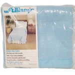 Marys Tahoe Blanket Baby Blue Satin Trim Twin Full 72" X 90" Rare Style 32967. Fixed Price $34.99.