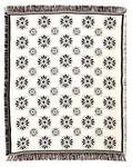 Cc Home Furnishings Black And White Starburst Afghan Throw Blanket 50" X 60". Fixed Price $40.31.