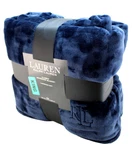 Ralph Lauren King Size Dark Blue Embroidered Lrl Logo Classic Micromink Blanket. Fixed Price $74.99.