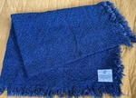 Vintage Crown Crafts Cotton Throw Blanket Woven 67" X 46" Blue. Fixed Price $45.00.