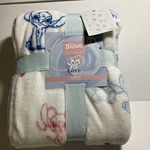 Primark Stitch Angel Love Throw Blanket Disney Alien White Pink Fleece Lilo New. Fixed Price $64.99.