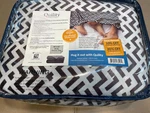 Quility 86" X 92" 7 Layer 30 Lbs Heavy Weighted Minky Blanket Chevron Grey King. Fixed Price $66.99.