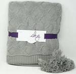 Sky Home Textured Geo Knit Tassel Acrylic 50" 60" Throw Blanket Charcoal Gray. Fixed Price $17.65.