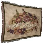 Collections Floral Tapestry Throw Blanket "live Well Love Much Laugh Often" 64X5. Fixed Price $22.99.